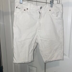 Polo White Denim Shorts